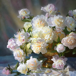 Peonie żółto-fioletowe 