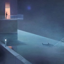 Marzyciel - akryl na płótnie