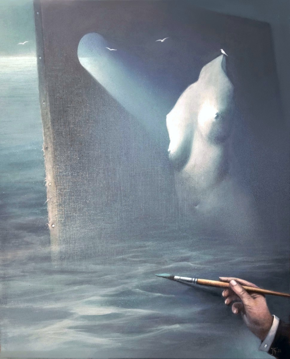 Kreator światła - akryl na płótnie