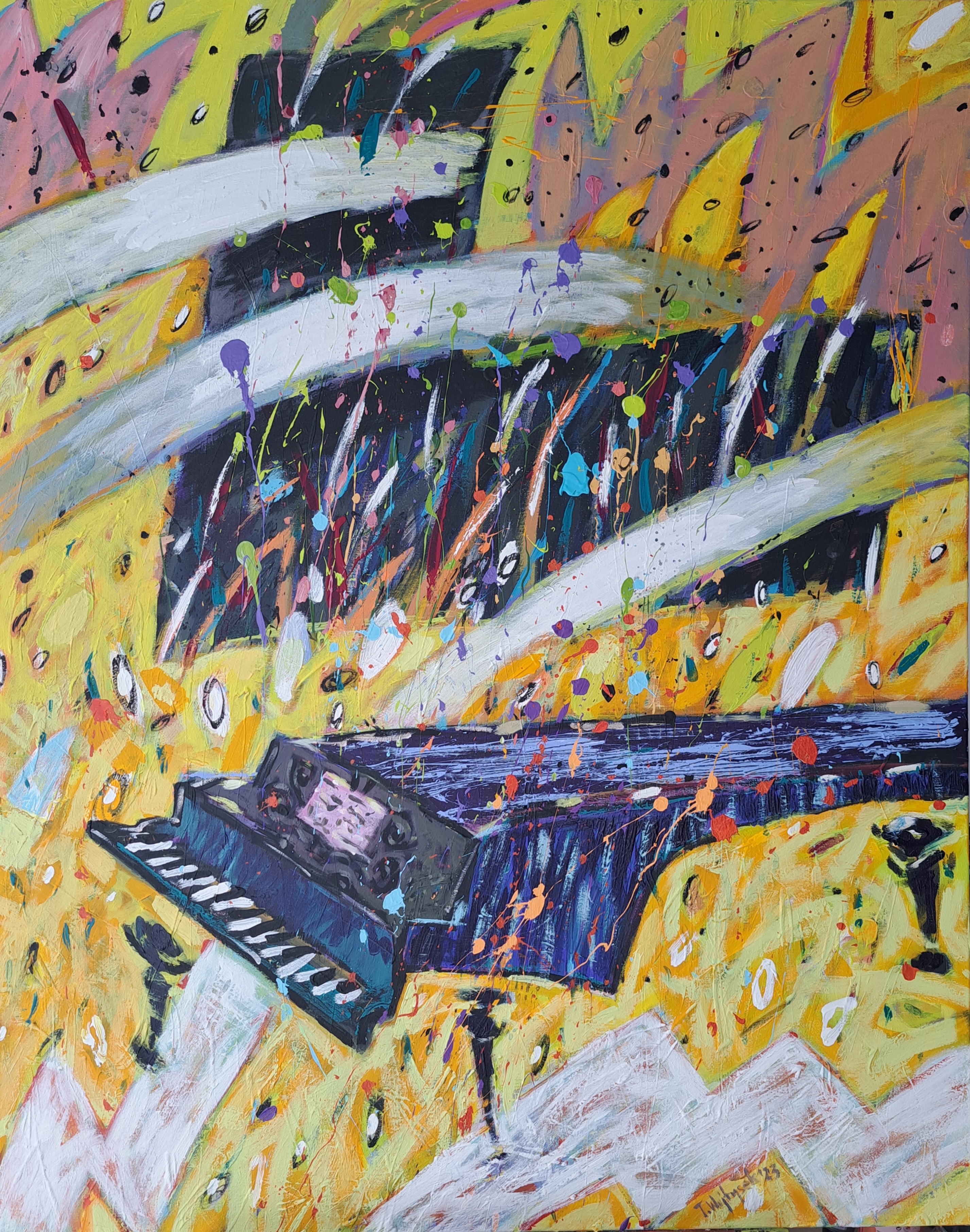 Fortepian na żółtej scenie