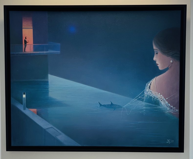 Marzyciel - akryl na płótnie