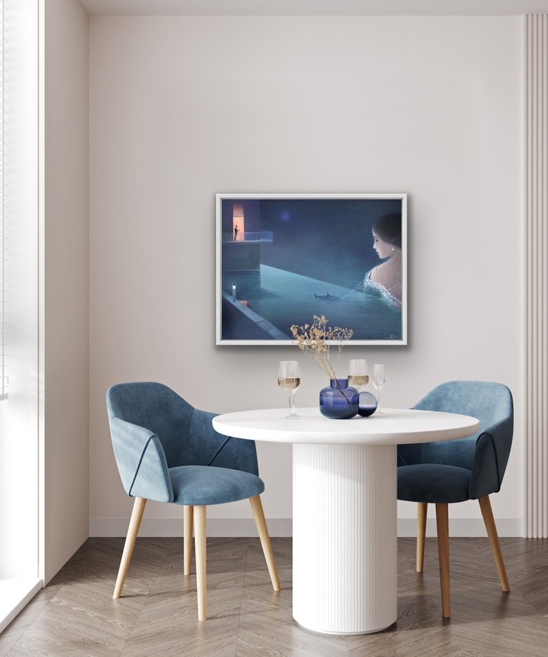 Marzyciel - akryl na płótnie