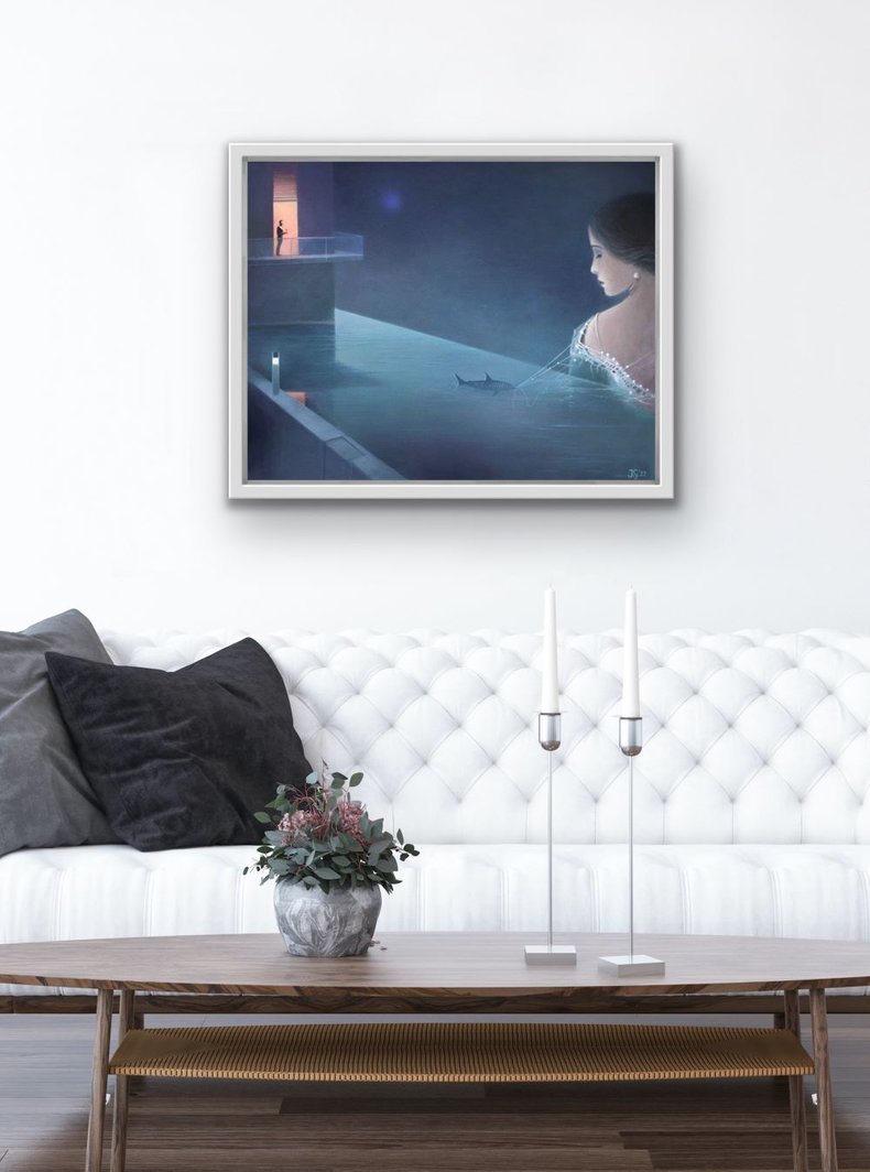 Marzyciel - akryl na płótnie