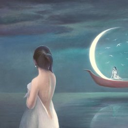 Zakładniczka nocy - akryl na płótnie