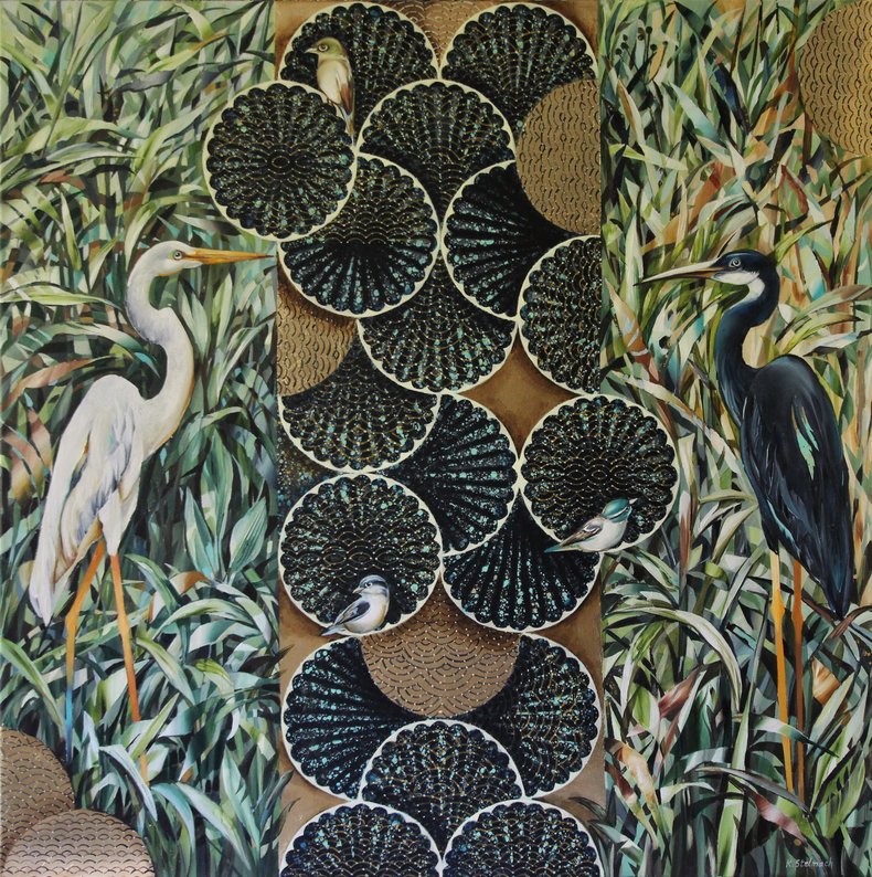 Biała czapla, czarna czapla