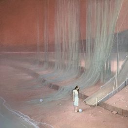 Zagubione wybrzeże - akryl na płycie