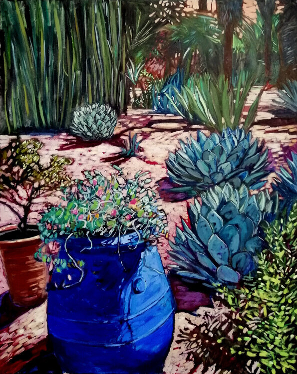 Ogród z niebieskim dzbanem - Maroko
