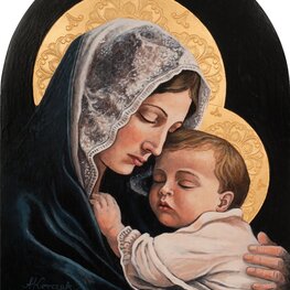 Madonna w koronkowej chuście z Dzieciątkiem