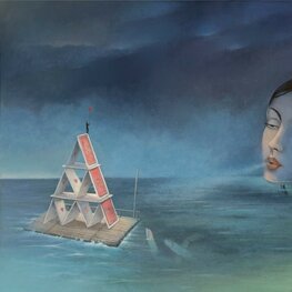 Rozbitek - akryl na płótnie