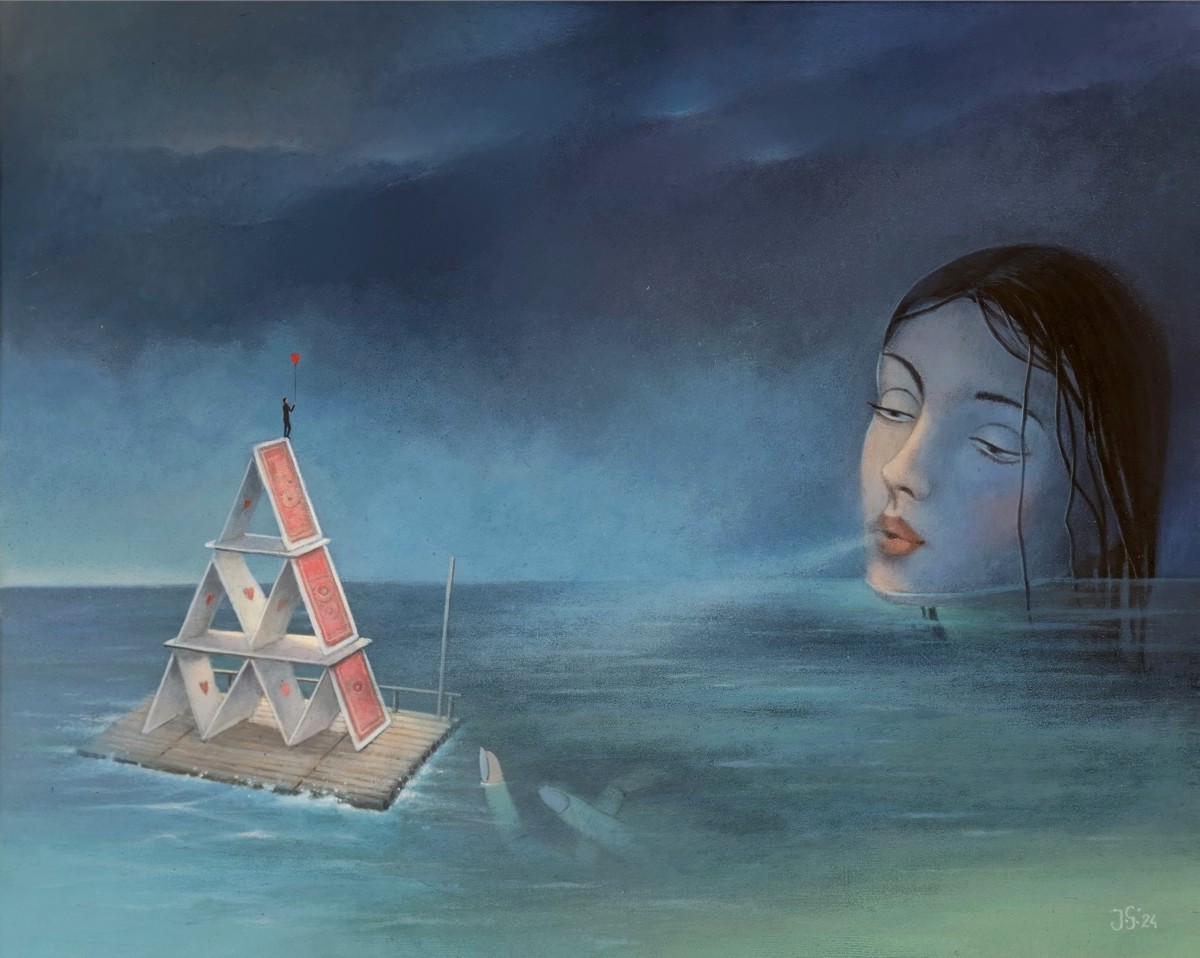 Rozbitek - akryl na płótnie