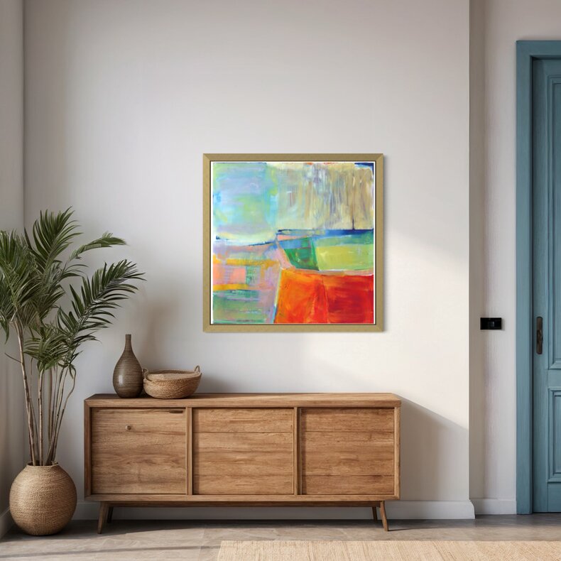 Pejzaż z czerwonym polem