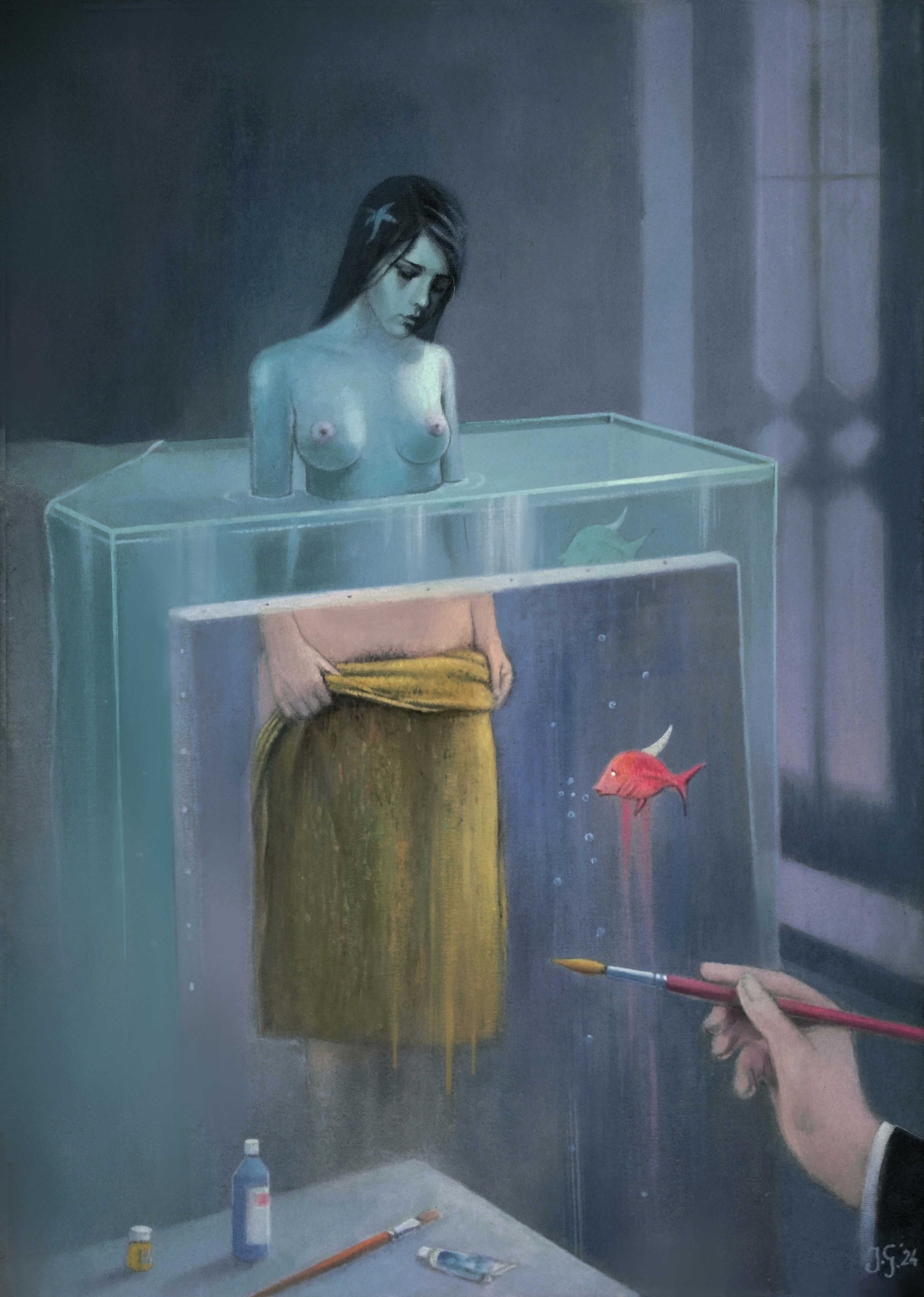 In Atelier - akryl na płótnie