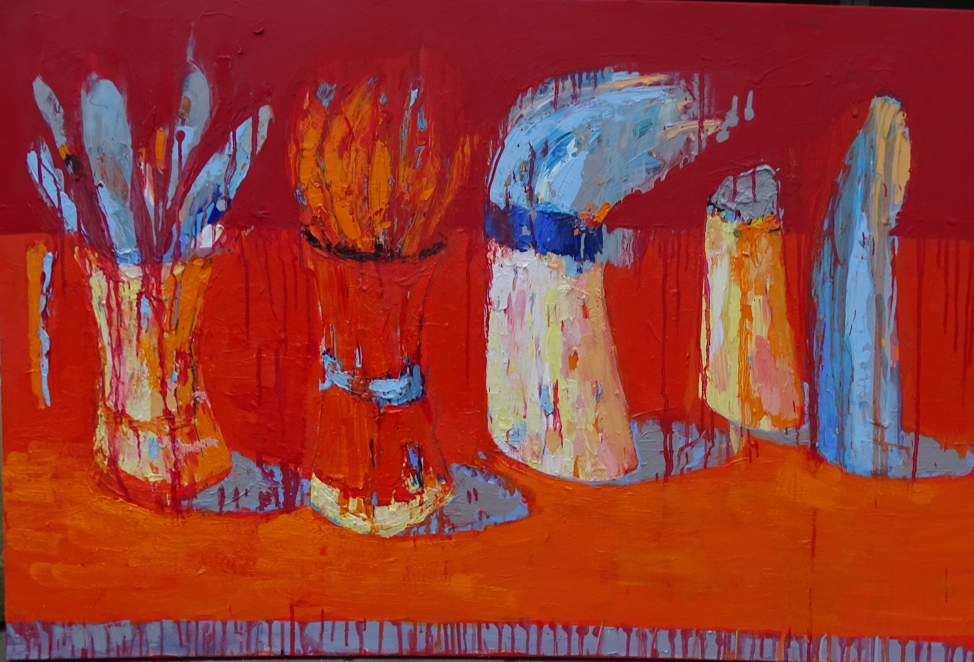 Martwa natura z piórami