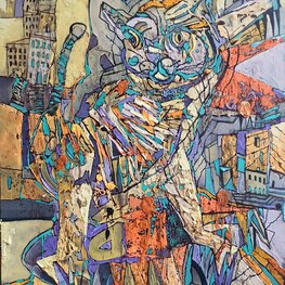 Kubistyczny kot uliczny 