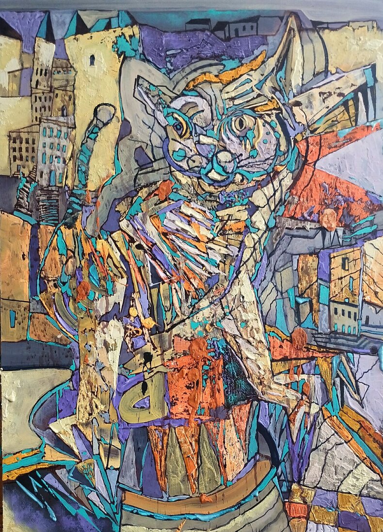 Kubistyczny kot uliczny 