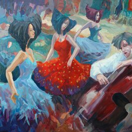 Kontrabas w pejzażu