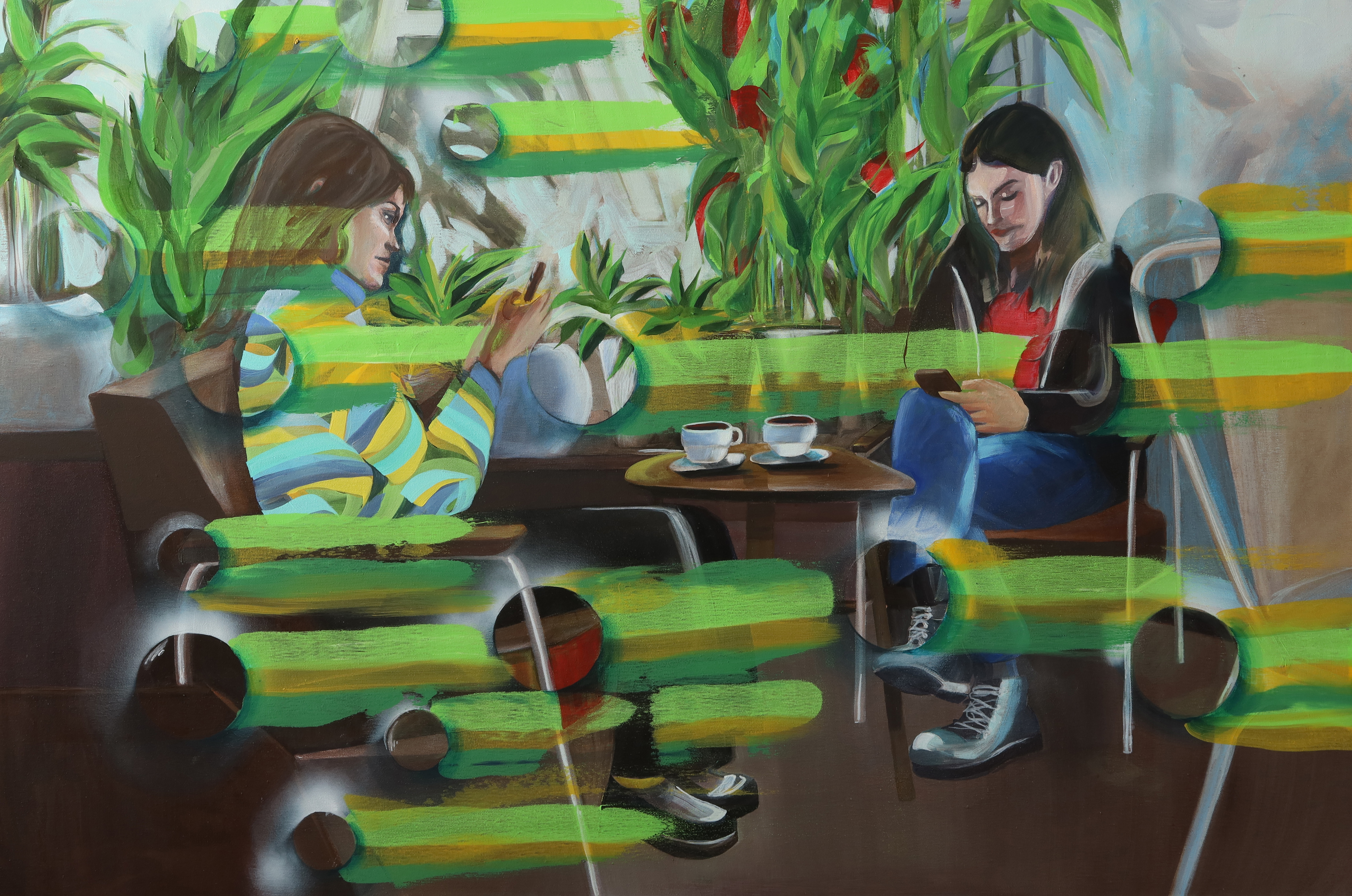 Spotkanie las cafe, zima