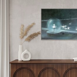 Przed spektaklem - akryl na płótnie