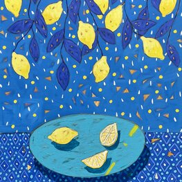 Cytryny na turkusowej tacy