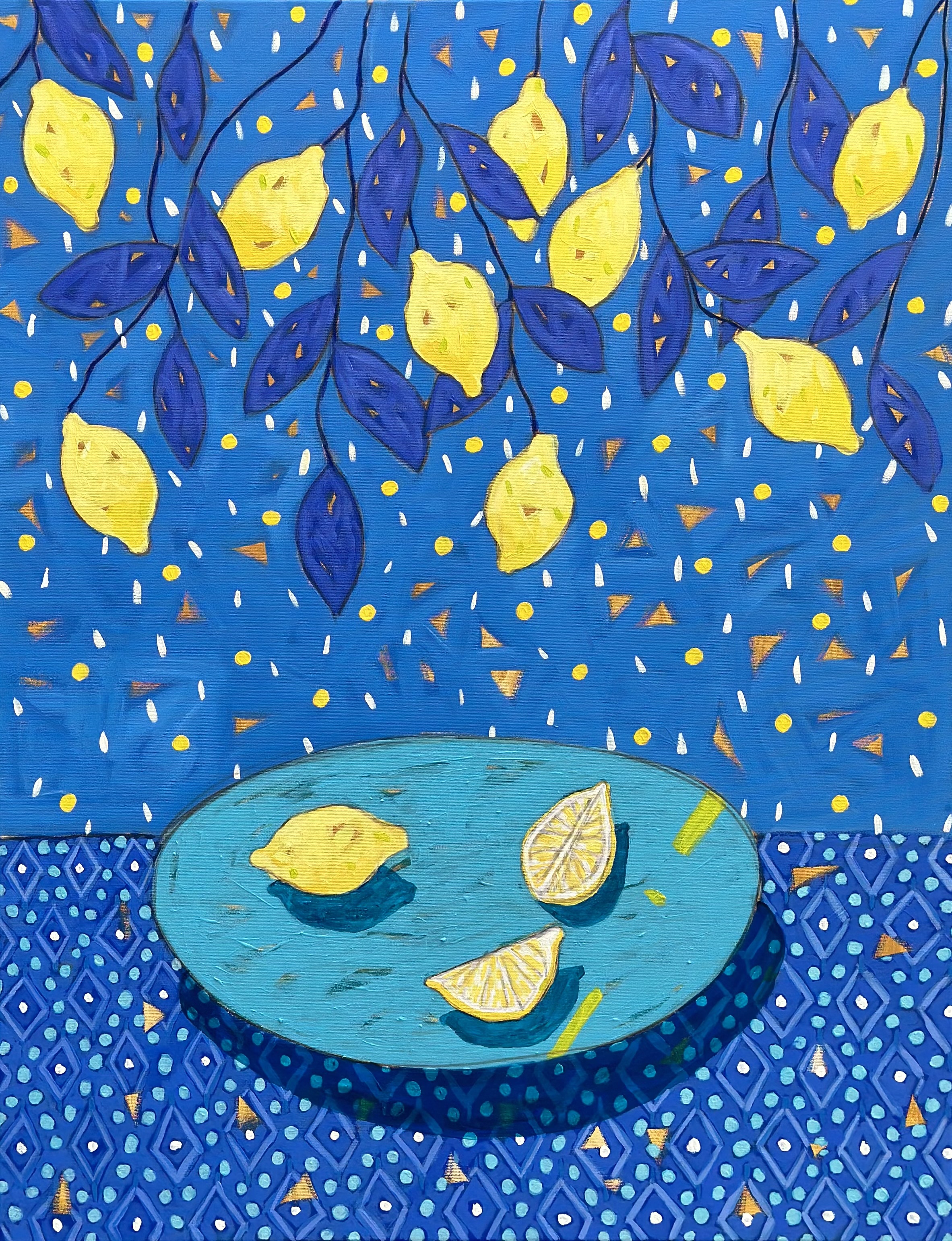 Cytryny na turkusowej tacy