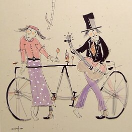 Para zakochana na rowerze