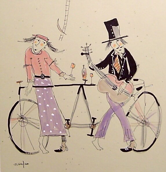 Para zakochana na rowerze