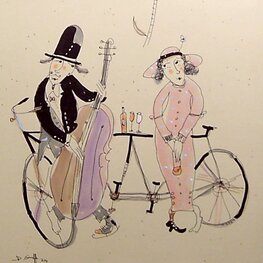 Para zakochana na rowerze