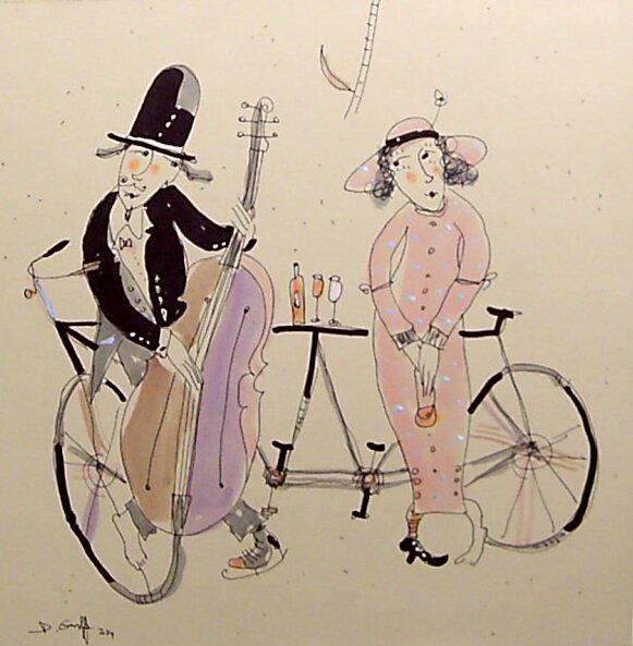 Para zakochana na rowerze