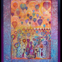 Kocia rodzina obserwuje świat