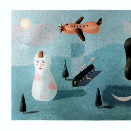 Kompozycja oparta na błękicie