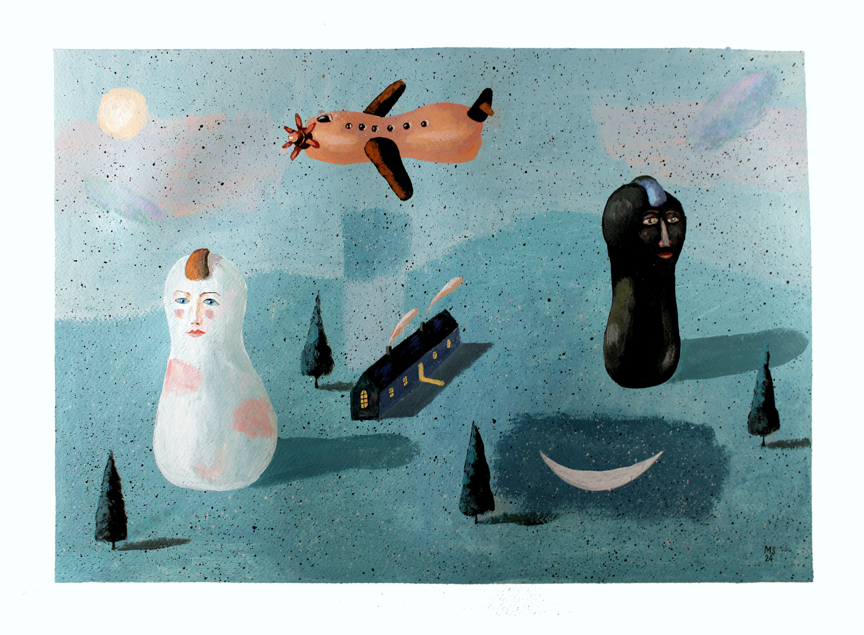 Kompozycja oparta na błękicie