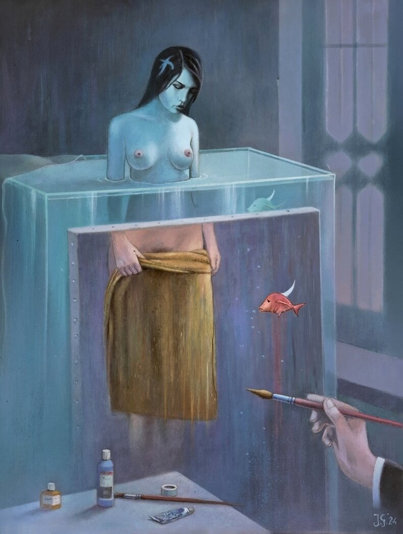 In Atelier - akryl na płótnie