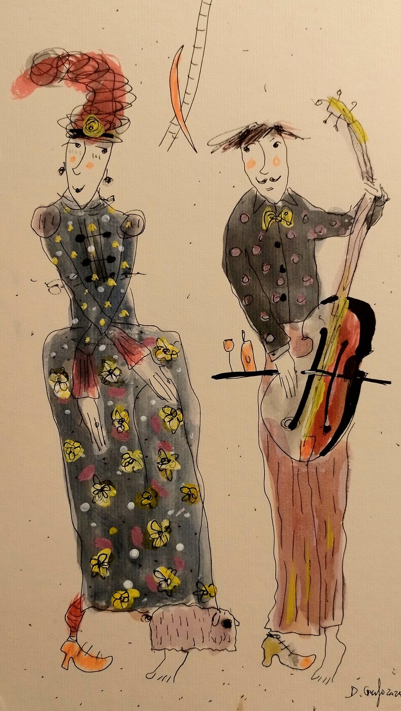 Basista, pani i piesek