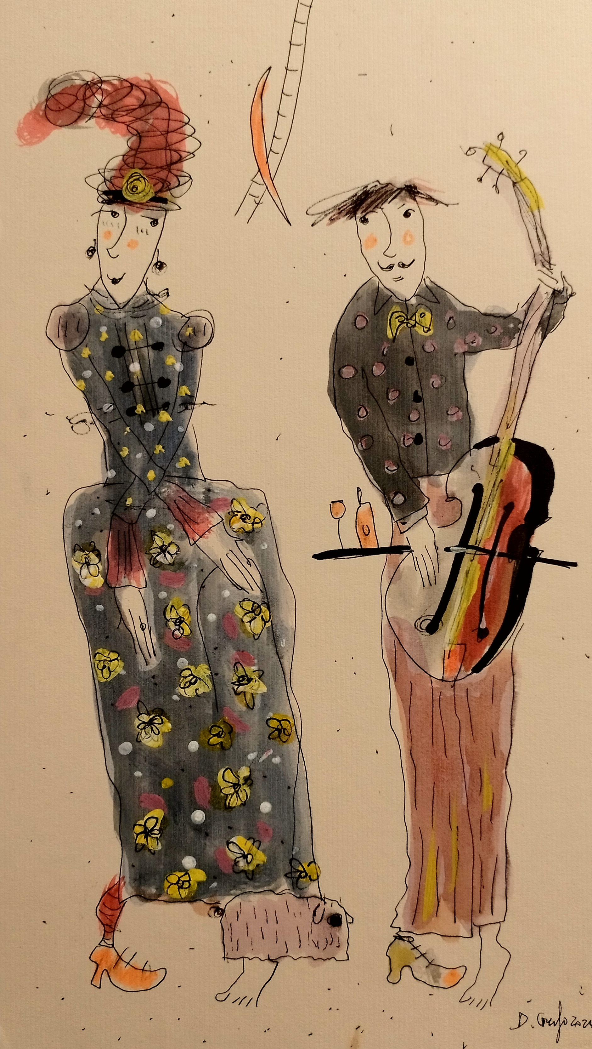 Basista, pani i piesek