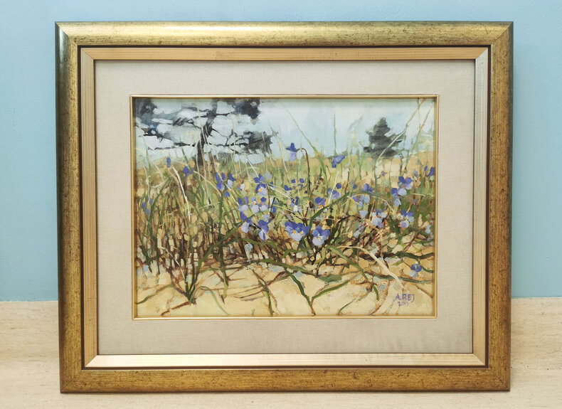 Dzikie bratki na wydmie z cyklu Przez kwiatki