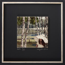 Poranek w brzozowym zagajniku z cyklu Las