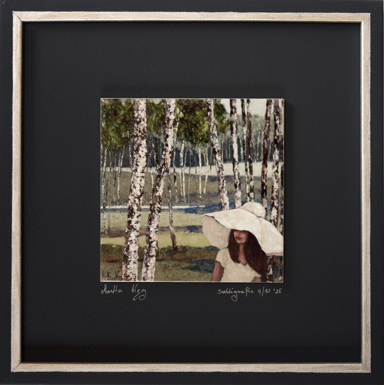 Poranek w brzozowym zagajniku z cyklu Las