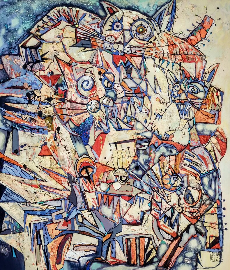 Kubistyczne Kotów Psoty