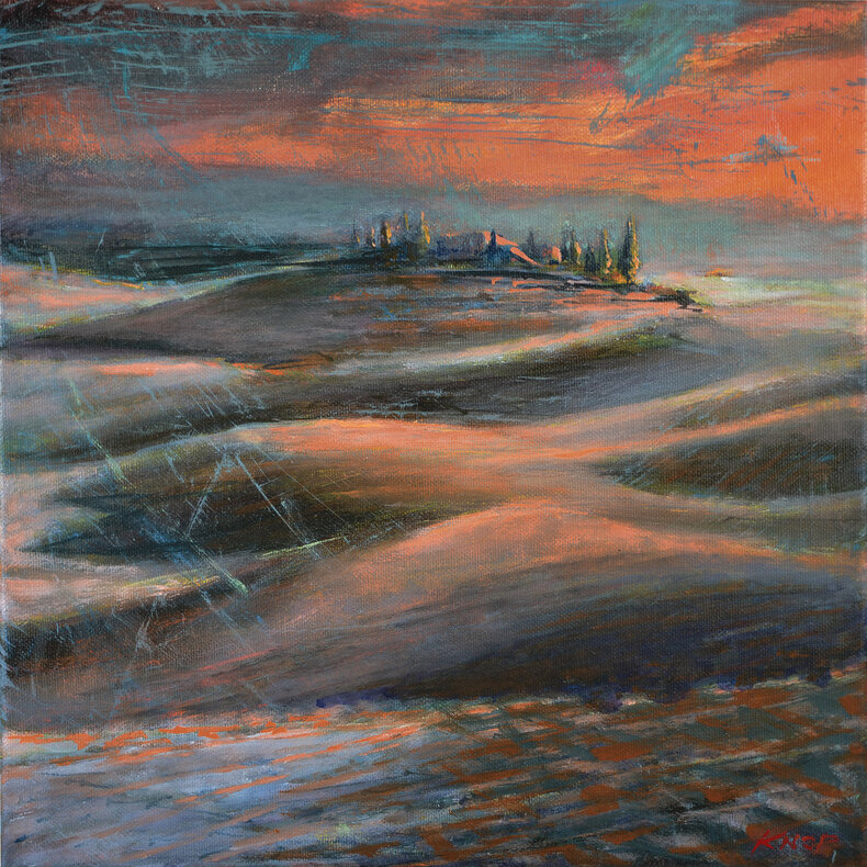 O zachodzie w Val d'Orcia