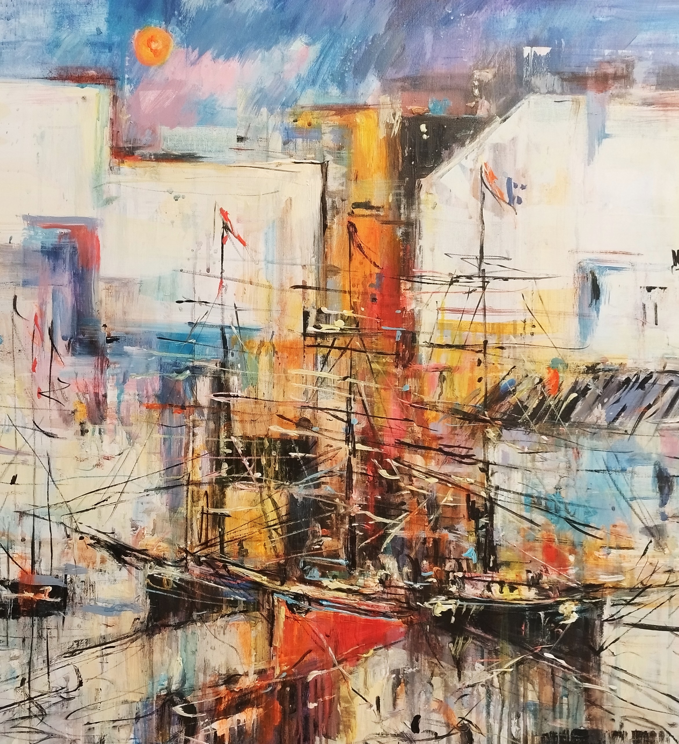 Słoneczny dzień w porcie