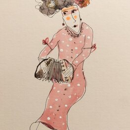 Akordeonistka i skrzypek