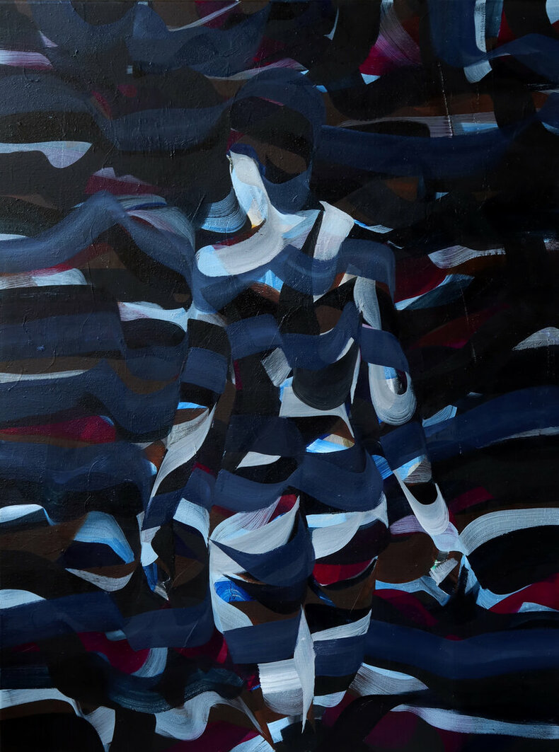 Akt w kąpieli z serii "Czarne słońce" 