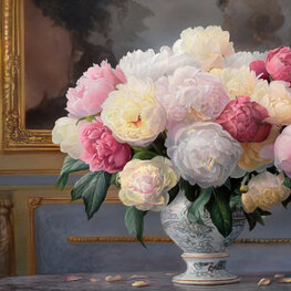 Peonie w barokowym rozkwicie