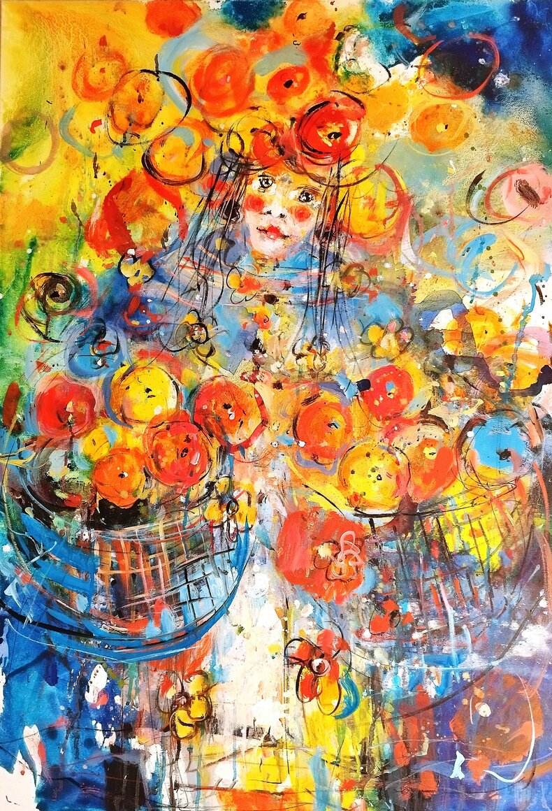 Kobieta z pomarańczami