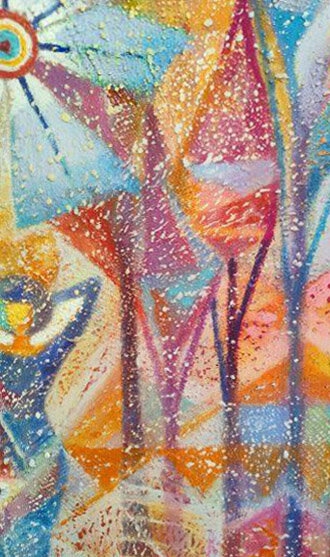 Kobiety wśród kwiatów i drzew