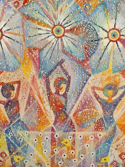 Kobiety wśród kwiatów i drzew