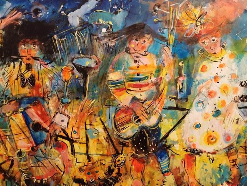 Muzykujący na tandemie