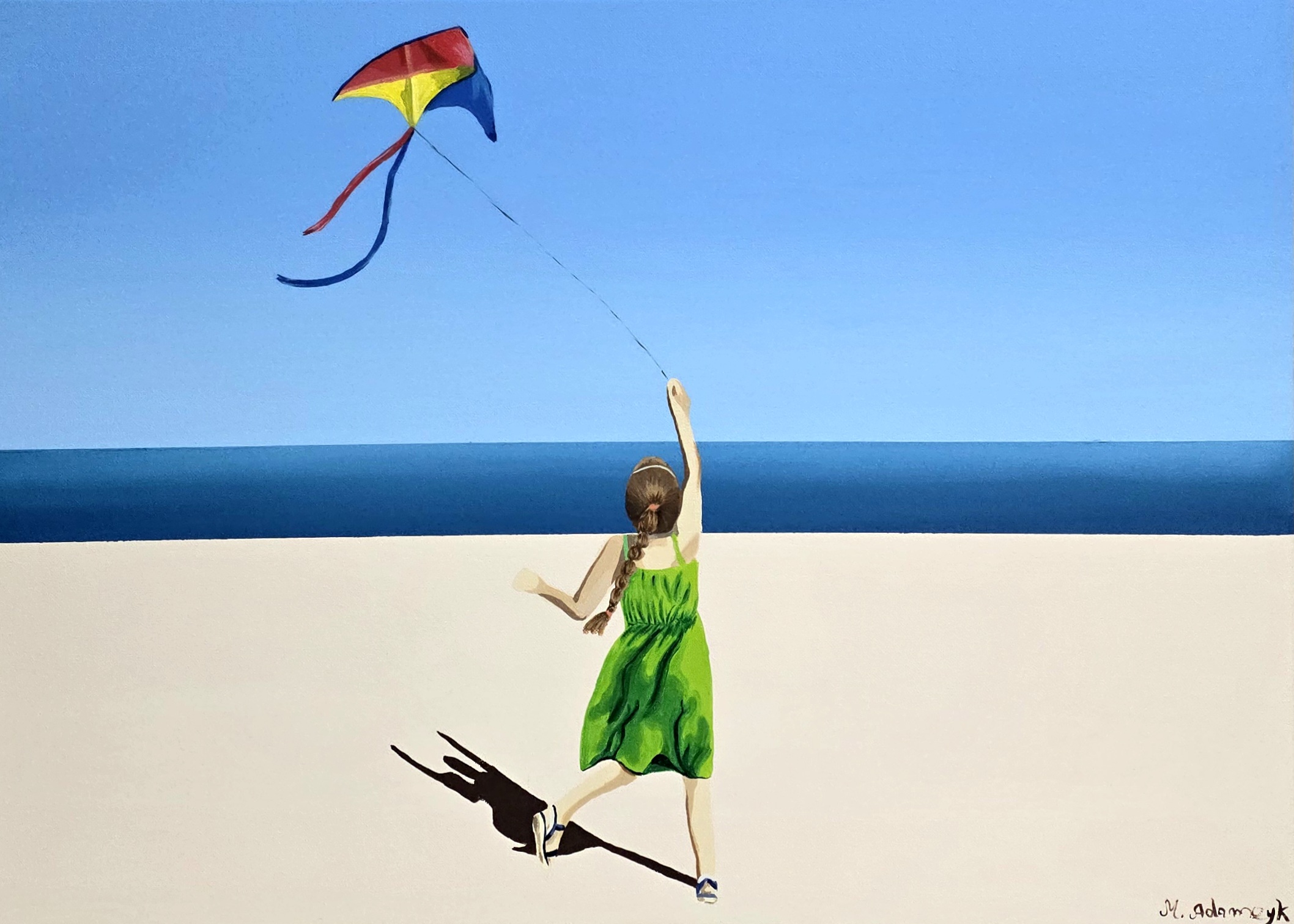 Dziewczynka w sandałach