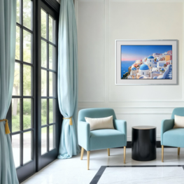 Lazur i biel Santorini 